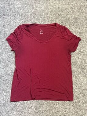 a new day Women's Scoop Neck Tee in Burgundy, Medium